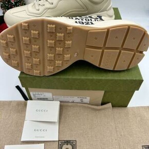 Men’s Gucci Rython 25 low top leather sneakers size 12.5 made in Italy - Picture 5 of 10